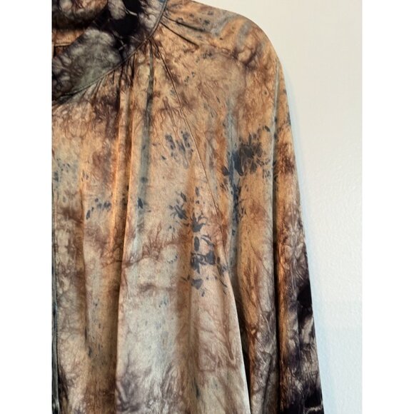 XCVI Women’s Ayro Wash Tunic Top Size L Marble Long Sleeve Boho Grunge Earthy - Picture 9 of 14